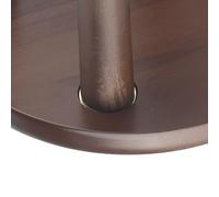 Fdit Tabouret pour Enfants, Banc Stable en Bois de Pin de 4 Pieds avec Conception Fixe à Vis, Solide et Durable pour Siège D'enfant, Repos de Jardin à la Maison, (Tabouret rond assemblé couleur noyer)