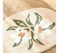 Fdit Tapis Absorbant, Tapis à Motif Floral en Polyester Doux, for Salle