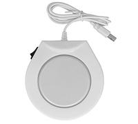 Fdit Tapis Chauffant pour Tasse à café, alimenté par USB avec Voyant Lumineux, Tapis Chauffant Portable 11,5 X 11,5 Cm pour Bureau, Voyage, Camping et Cadeau