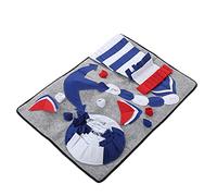 Fdit Tapis d'alimentation Interactif pour Chien, avec Base Antidérapante, Lavable en Machine, pour Entraînement à L'alimentation Lente des Animaux de Compagnie (Ancre)