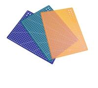 Fdit Tapis de Auto-cicatrisant en PVC avec Lignes de Grille, Polyvalent pour la Couture, le Quilting, le Scrapbooking, L'artisanat de Bricolage 11,8x8,7 Pouces (ORANGE)
