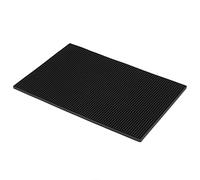Fdit Tapis de Bar Imperméable et Antidérapant en PVC, Dessous de Verre Noir, Outil de Cuisine pour Verres, Tasses, Vaisselle, Design Facile à Nettoyer, 45x30cm (Généreux)