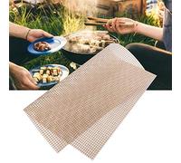 Fdit Tapis de Barbecue Réutilisable, Tapis de Cuisson Antiadhésif avec Conception Pliable et Antidérapante, Résistant à la Chaleur jusqu'à 230 ℃ pour la Cuisson de Rôtis de (Brown)