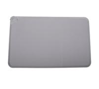 Fdit Tapis de Bol pour Chien en Silicone 48x30cm, Plateau d'alimentation Imperméable Antidérapant pour Animaux de Compagnie (Grey)