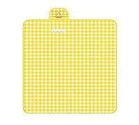 Fdit Tapis de Plage Pliable en Tissu Non tissé Imperméable pour Pique-niques d'été et Aventures en Plein Air 330g (Grille Jaune #13)