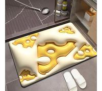 Fdit Tapis de Sol en Terre de Diatomées, Tapis de Bain Absorbant l'eau Visuel 3D à Séchage Rapide avec Texture Antidérapante, pour Salle de Bain, Entrée, Maison (H4)