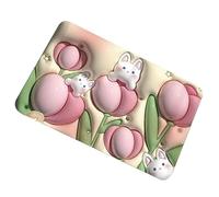 Fdit Tapis de Sol en Terre de Diatomées, Tapis de Bain Absorbant l'eau Visuel 3D à Séchage Rapide avec Texture Antidérapante, pour Salle de Bain, Entrée, Maison (H22)