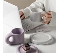 Fdit Tasse à café en Céramique Faite à la Main avec Design Rétro en Spirale 300ml pour Coffret Cadeau de Boissons Chaudes (#3)