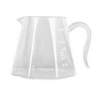 Fdit Tasse à café en Verre Goutte à Goutte Exquise de 600 Ml avec Design Octogonal, Mécanisme de Libération Complète, Poignée Ergonomique pour une Utilisation Facile, Transparente pour les Amateurs