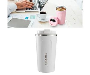 Fdit Tasse à café Isolée avec Affichage de Température, Acier Inoxydable