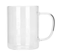 Fdit Tasse à Eau en Verre, Tasse à café Transparente de 350ML, Latte, thé, Bière, Ustensiles de Cuisine avec Poignée pour Boissons Chaudes et Froides (marque blanche)