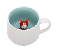 Fdit Tasse à L'intérieur D'un Animal 3D en Céramique, Tasse à café Surprise de 12 Oz avec Figurine Cachée, de Dessin animé Fantaisie pour le thé, le Chocolat Chaud et le (Petit cheval modèle 3D)