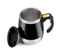 Fdit Tasse à Mélange Automatique, Tasse à café à Agitation Magnétique électrique avec Isolation en Acier Inoxydable et Couvercle Anti-fuite, Tasse de Voyage à Mélange Automatique pour (BLACK)