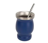Fdit Tasse à thé Gourde 8oz, Tasse Isolée en Acier Inoxydable à Double Paroi avec Cuillère Paille et Brosse, pour thé café Vin (230ml)