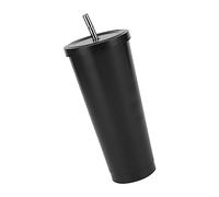 Fdit Tasse de Voyage Isotherme de Grande capacité en Acier Inoxydable avec Paille et Couvercle pour Boissons au café Chaudes et Froides, Choix Sain et pour les Voyages à Domicile, au Bureau, 750 Ml