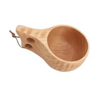 Fdit Tasse en Bois élégante avec un Savoir-faire Unique 350ML pour le café, le thé, le Lait, les Boissons, le Bois Massif (Couleur bois clair)