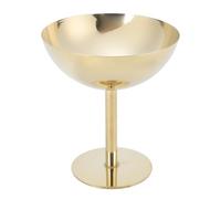 Fdit Tasse Sundae à Pied Bol Dessert, Tasse de Crème Glacée en Acier Inoxydable, avec Finition Dorée pour Pudding à Salade de Yogourt Idéal pour la Décoration de Fête à Domicile (Grand)