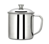 Fdit Tasse, Tasse en Acier Inoxydable, Tasse à Boisson Portable Légère et Brillante avec Couvercle (Grand 43x4 3cm/16,92x16,92 pouces)