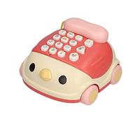 Fdit Téléphone bébé Poussin de Dessin animé, Voiture Jouet éducatif Bilingue pour Les 3 Ans et Plus, Volume Réglable, Musique, Mathématiques, Calculs (#11)