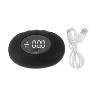 Fdit Testeur de Force de Préhension, Compteur électronique Rechargeable Mesurant jusqu'à 180 Kg avec une Résolution de 0,1 Kg, Appareil D'exercice des Mains en Silicone pour (BLACK)