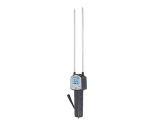 Fdit Testeur d'humidité du Foin Compact, Idéal pour la Mesure de L'herbe D'ensilage de Paille, écran LCD à 3 Chiffres