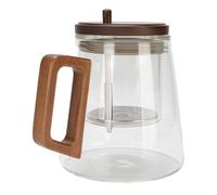 Fdit Théière à Infuseur en Verre Transparent 750 Ml pour le Bureau à Domicile, Passoire en Acier Inoxydable 304 Améliore la pureté de la Saveur, Conception Ergonomique (Tapez 2)