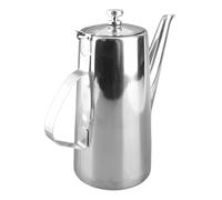 Fdit Théière en Acier Inoxydable 2L, Bouilloire à café Antirouille avec Poignée Ergonomique, pour Maison, Restaurant, café, Hôtel, Bar (2L bouche longue)