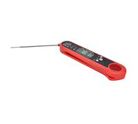 Fdit Thermomètre D'alarme Compteur de Température Numérique Pliable pour Four Barbecue, Outil de Test Sensible pour les Amateurs de Cuisine, Matériau ABS + Acier Inoxydable Portable