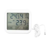 Fdit Thermomètre Hygromètre Tactile avec écran Numérique, Moniteur de Température et humidité pour Usage Domestique et Bureau