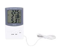 Fdit Thermomètre Intérieur Extérieur, Mètre D'humidité de la Température de Type Moderne avec Sonde Réglable Degrés Celsius ou Fahrenheit Affichage Minimum ou Maximum Degrés
