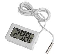 Fdit Thermomètre LCD Numérique, Mini Affichage LCD Capteur de Sonde de Température Numérique Thermomètre LCD Numérique avec Capteur de 1,5 M pour Réfrigérateur-congélateur Réfrigérateur Aquarium