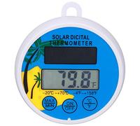 Fdit Thermomètre Solaire Thermomètre de Piscine Numérique avec Mémoire Min pour Piscine Spa Bain Affichage Précis de la Température de L'eau -20 ℃ à 70 ℃ ℉ ℃ Léger