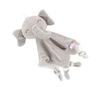 Fdit Tissu Apaisant pour bébé, Tissu en Peluche pour Rots de Poupée pour Bébés de Plus de 3 Mois, Serviette de Dessin animé Douce et Confortable, Corde de Suspension pour Poussettes et Lits (éléphant)