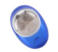 Fdit Tondeuse à Barbe électrique en Acier Inoxydable pour Hommes, Coupeur Portable Rechargeable par USB pour Voyage (Bleu galvanisé)