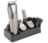 Fdit Tondeuse à Cheveux électrique, Outil de Coiffure pour Hommes, Chargement USB, Machine de de Cheveux pour Usage Domestique, Acier Noir 6 en 1, Outil de Coiffure