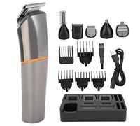 Fdit Tondeuse à Cheveux électrique Portable, Cheveux étanche pour les Familles, Chargeur USB, Machine de de Cheveux pour Hommes, Outil de Coiffure en Acier Noir