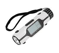 FDIT Torche LED numérique de voyage avec heures de différentes zones horaires, pour les voyages - Avec thermomètre et écran rétroéclairé