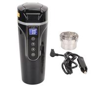 Fdit Travel Electric Kettle, Chauffe-eau électrique Portable Car Kettle 500 Ml, 12v 24 V Fast Boiling en 25 Minutes avec Affichage de Température pour le thé