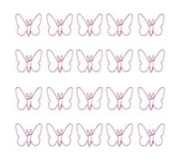 Fdit Trombones, 20 Pièces Papillons Roses Design avec Boîte | Métal, Finition électrolytique, Boîte en Plastique Transparent, pour Planificateurs, Carnets, Marque-pages, Cartes, pour