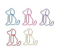 Fdit Trombones Mignons, 100 Pièces Trombones Amusants en Forme de Chien coloré avec Finition en Fil de Fer Lisse pour Organiser des Fichiers Photos et Mémos