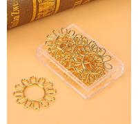 Fdit Trombones Tournesol, 10 Pièces Pinces à Signets en Métal avec Finition Galvanoplastie, pour L'organisation de Documents et les Fournitures de Papeterie