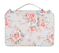 Fdit Trousse à Crayons de Grande capacité, Organisateur de Rangement pour Stylos à 5 Couches avec 252 Emplacements Individuels, étui de Fournitures D'art en PU avec Dragonne (Rose midi)