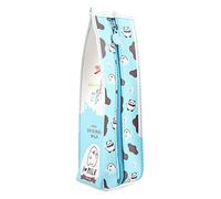 Fdit Trousse à Crayons en PU au Lait de Dessin animé, Sac de Rangement, Porte-Crayons pour Usage Scolaire (Blue)