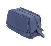 Fdit Trousse à Crayons Grande capacité, Boîte à Crayons en Toile à Double Ouverture pour L'école, Le Bureau ou la Bibliothèque, avec Pochette à Multifonctionnelle et Portable. (Blue)