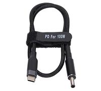 Fdit USB-C à 4.5x3.0mm DC Plug Cordon d'alimentation pour Ordinateur Portable 100W PD Charge Rapide USB C à DC Plug Câble d'alimentation pour Ordinateur Portable Stable(JD0604 (0,5 mètre))