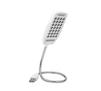 Fdit USB Llumière Mini 28 LED Lampe de Lecture pour Livres Portable Flexible Col de Cygne Ordinateur avec Interrupteur Lumière pour Lecture de Nuit Travail Voyage 3 Couleurs (Blanc)