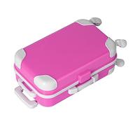 Fdit Valise pour poupées sac de voyage simulé de 10,2 pouces, accessoires pour poupées portables avec design réaliste pour jeux de rôle et scènes de voyage (PJ-459-01 chariot en poudre)