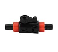 Fdit Valve de Contrôle du Débit d'eau D'aquarium avec Poignée à Dégagement Rapide, Connecteur de Tuyau 12/16 Mm pour Systèmes de Tuyaux D'aquarium, Valve en Plastique Réglable à 90 (Valve Trompette