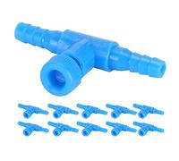 Fdit Valve de Régulation du Volume d'air pour Aquarium, Type T, Connecteur en T à 3 Voies avec Valve de Contrôle du Débit d'air pour Tuyau de 4 Mm, Réglage de la Pompe à Oxygène