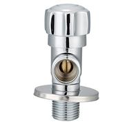 Fdit Vanne D'angle G1/2 Pouces, Matériau en Cuivre de qualité A avec Galvanisée Testée par AASS 24H, pour Lavabo, Robinet de Cuisine, Chauffe-eau, Toilettes